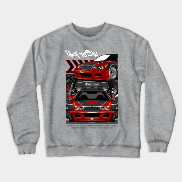 GTR E46 Track Mystery Crewneck Sweatshirt by Harrisaputra